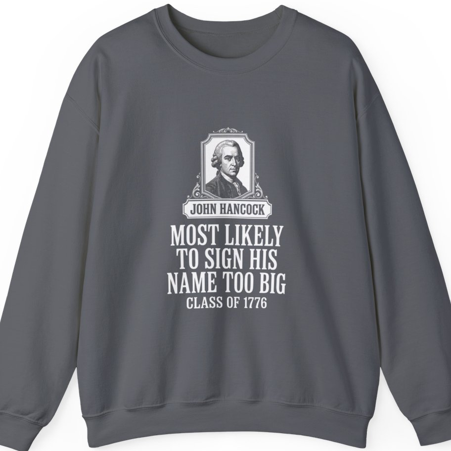 John Hancock Signature Superlative Sweatshirt - Charcoal front