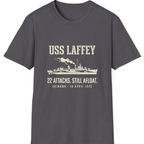 Uss Laffey Okinawa Destroyer T-Shirt - Charcoal front