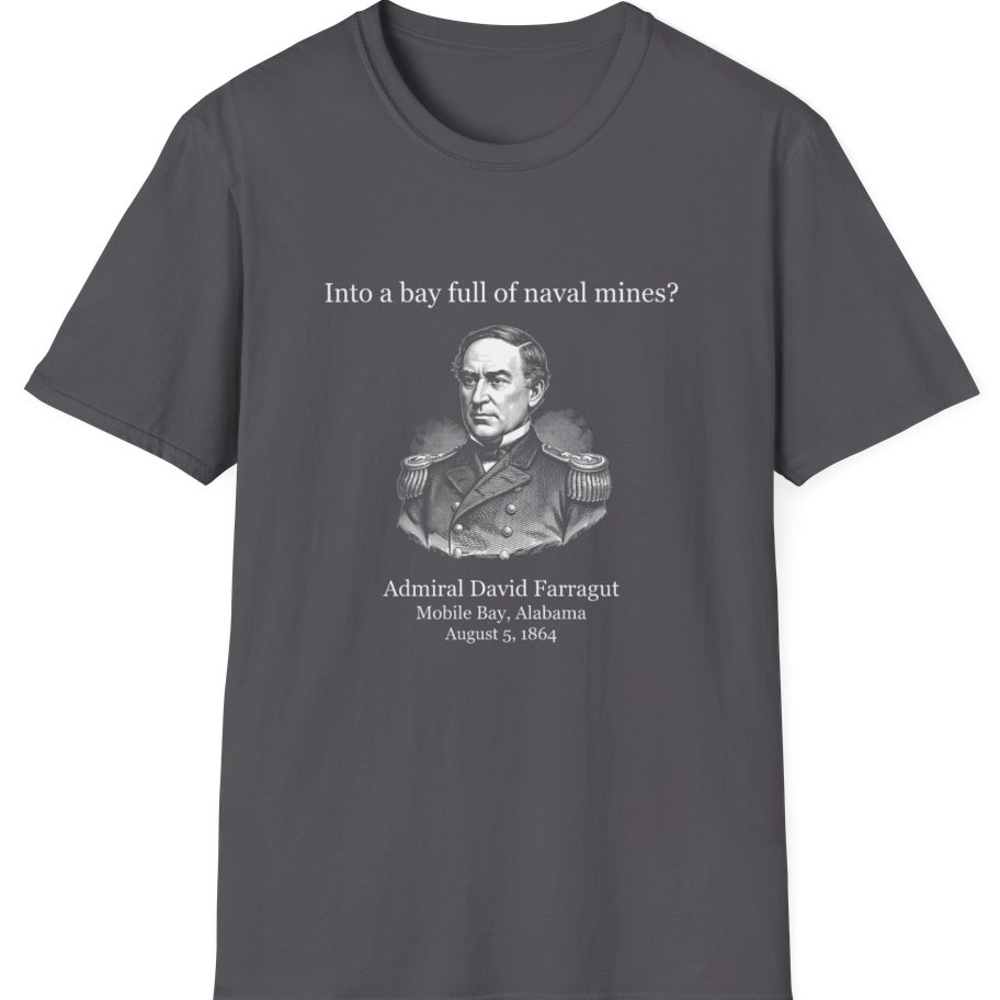 Mobile Bay Minefield T-Shirt - Charcoal front
