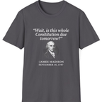 Madison Constitution Deadline T-Shirt - Charcoal front