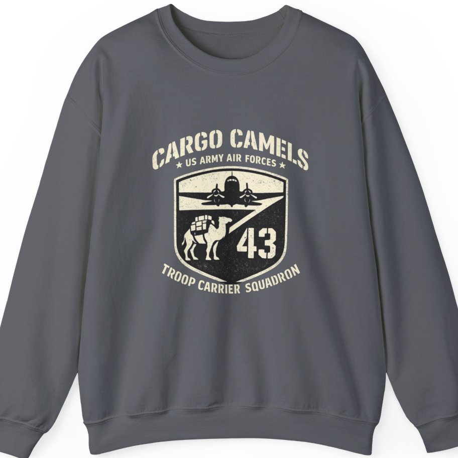 Cargo Camels WWII Usaaf Troop Sweatshirt - Charcoal front