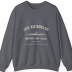 Civil War River Ironclads Sweatshirt - Charcoal front