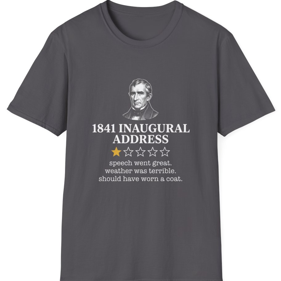 Inaugural Address Review T-Shirt - Charcoal front