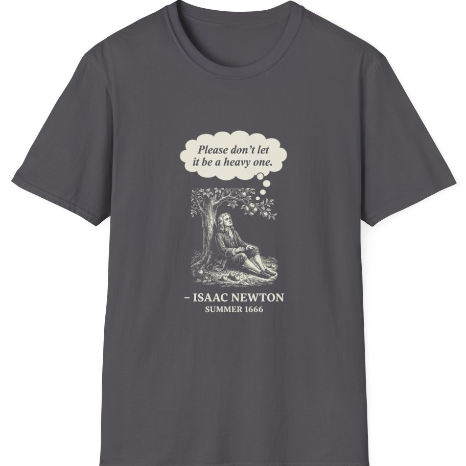 Newton Gravity Anxiety T-Shirt - Charcoal front
