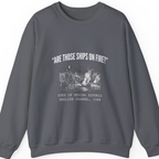 Spanish Armada Fire Ships Sweatshirt - Charcoal front