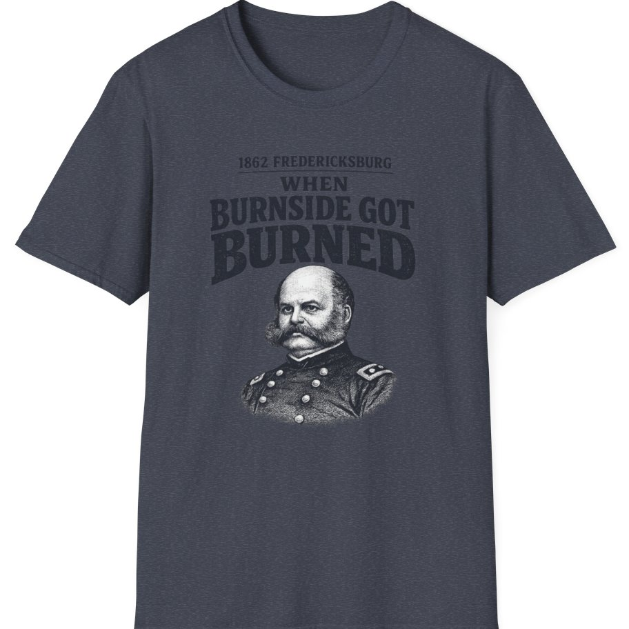 Fredericksburg Burnside Got Burned Vintage T-Shirt - Heather Navy front