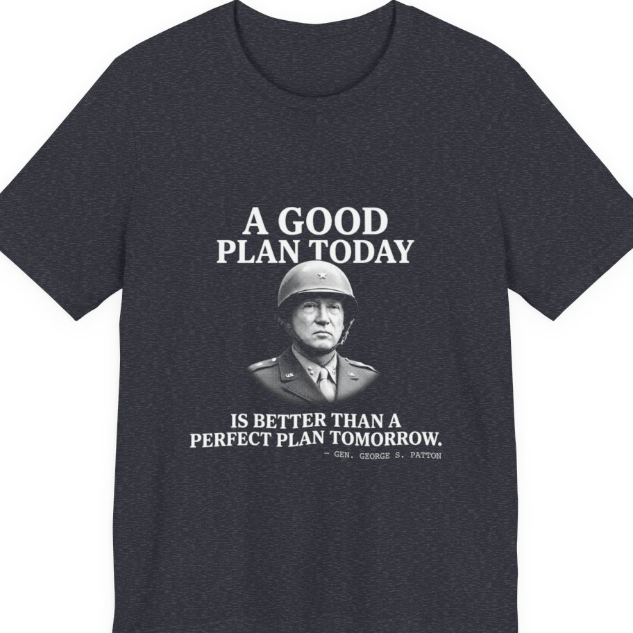 Patton Good Plan Premium Tee - Heather Navy front