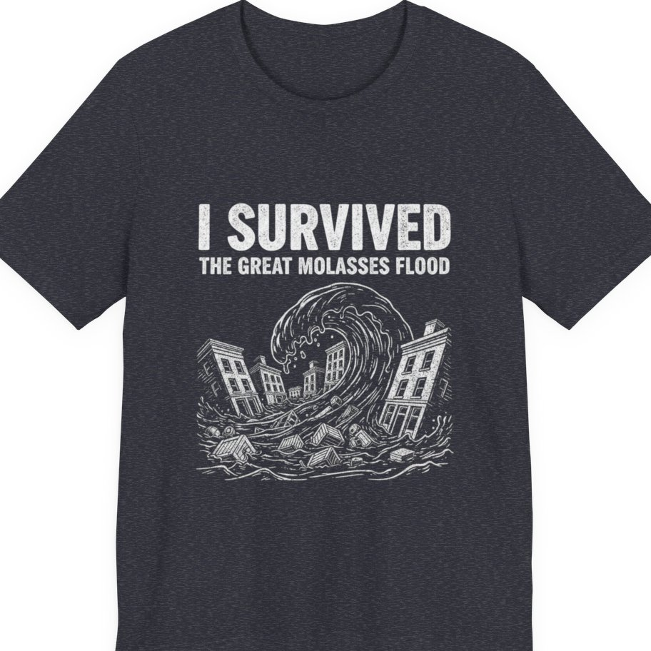 Great Molasses Flood Premium Tee - Heather Navy front