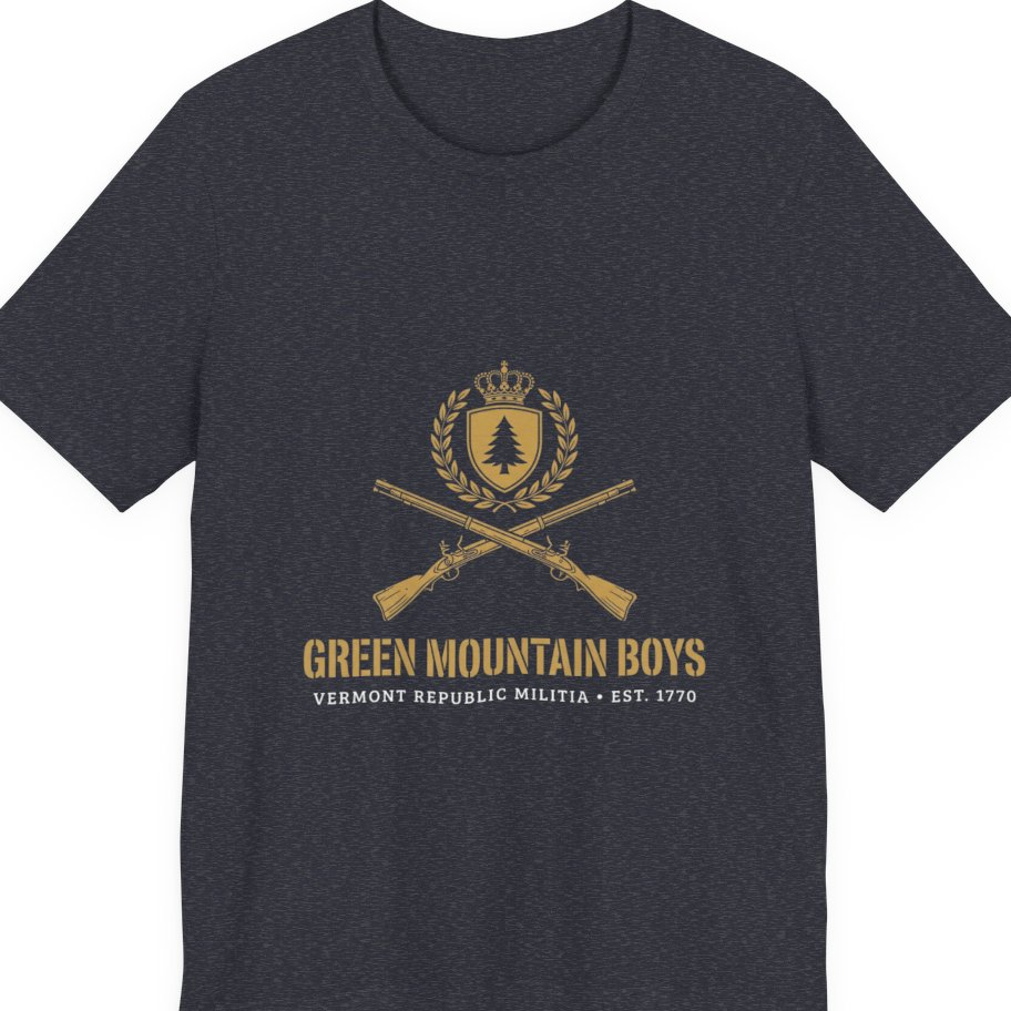 Green Mountain Boys Crest Premium Tee - Heather Navy front