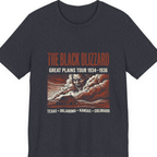 Black Blizzard Dust Tour Premium Tee - Heather Navy front