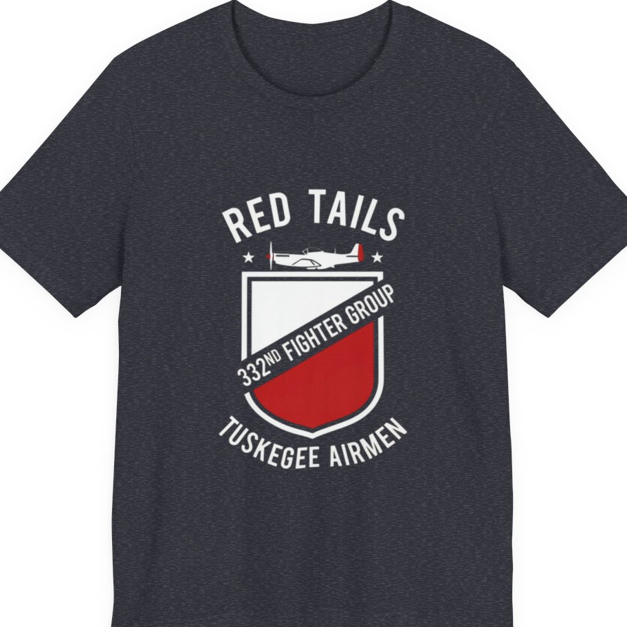 Red Tails 332Nd Fighter Group Premium Tee - Heather Navy front