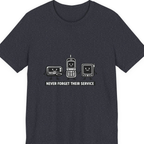 Never Forget Their Service Obsolete Premium Tee - Heather Navy front