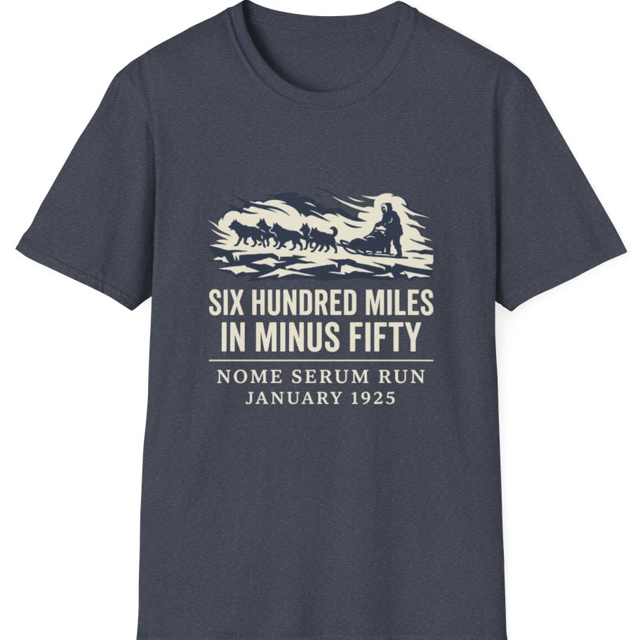 Nome Serum Run Minus Fifty T-Shirt - Heather Navy front