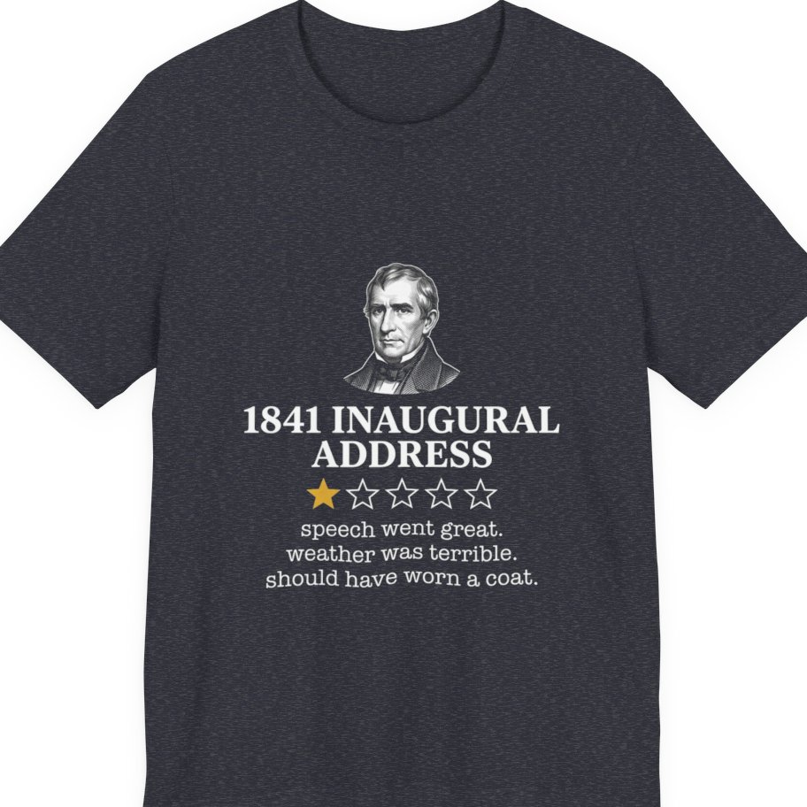Inaugural Address Review Premium Tee - Heather Navy front