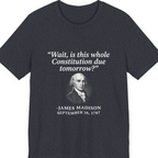 Madison Constitution Deadline Premium Tee - Heather Navy front