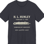 Css Hunley Submarine Memorial Premium Tee - Heather Navy front