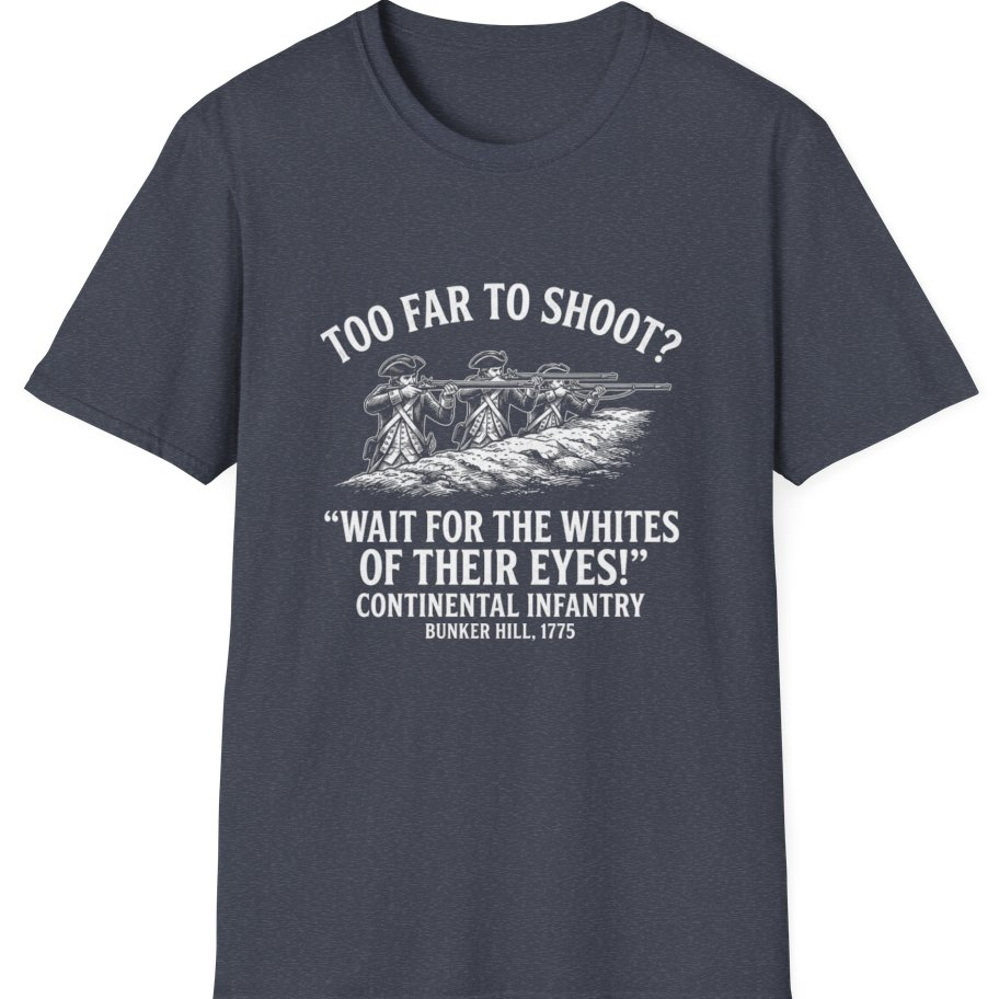 Whites of Their Eyes Bunker T-Shirt - Heather Navy front
