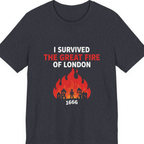 I Survived The Great Fire Premium Tee - Heather Navy front