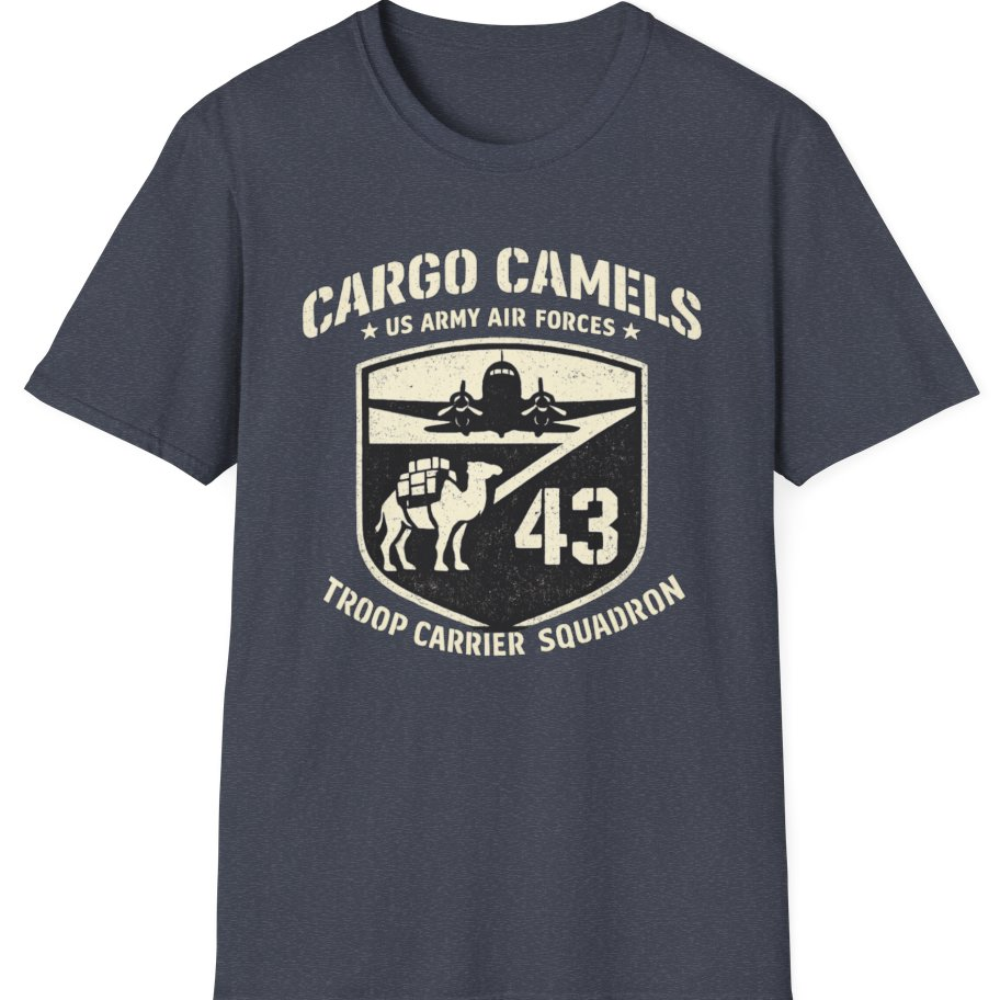 Cargo Camels WWII Usaaf Troop T-Shirt - Heather Navy front