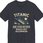 Titanic One Star Review Premium Tee - Heather Navy front