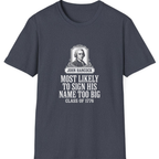 John Hancock Signature Superlative T-Shirt - Heather Navy front