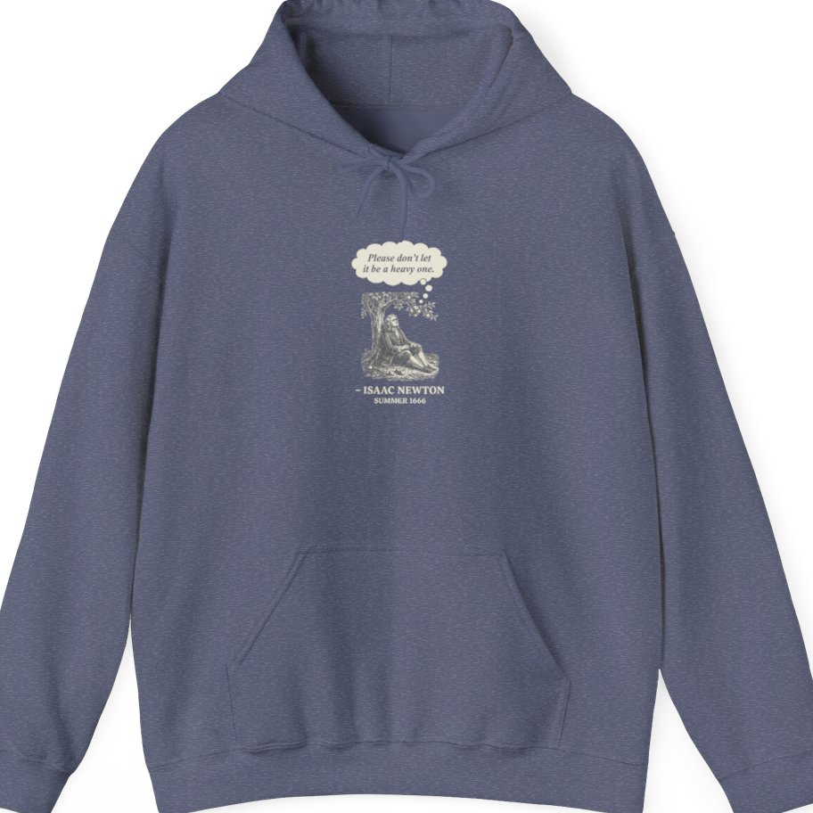 Newton Gravity Anxiety Hoodie - Heather Navy front