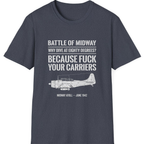 Battle of Midway T-Shirt - Heather Navy front