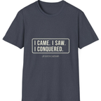 I Came I Saw I T-Shirt - Heather Navy front