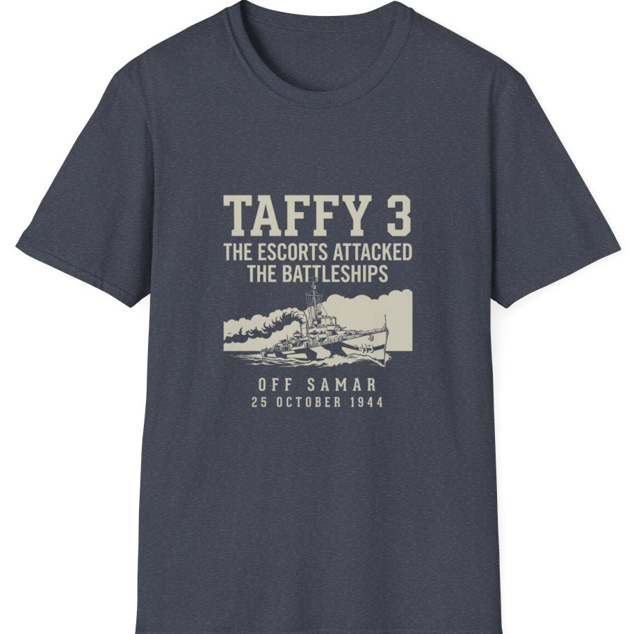 Taffy 3 Off Samar T-Shirt - Heather Navy front