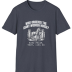 Trojan Wooden Horse T-Shirt - Heather Navy front