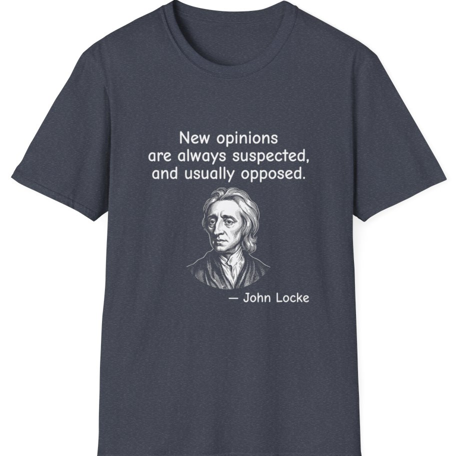 Locke New Opinions T-Shirt - Heather Navy front