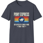 Pony Express Memorial T-Shirt - Heather Navy front