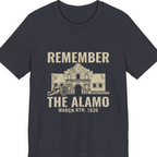 Remember The Alamo March 6Th Premium Tee - Heather Navy front