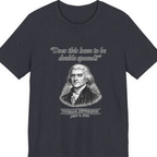 Thomas Jefferson Procrastination Double Spaced Premium Tee - Heather Navy front