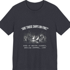 Spanish Armada Fire Ships Premium Tee - Heather Navy front