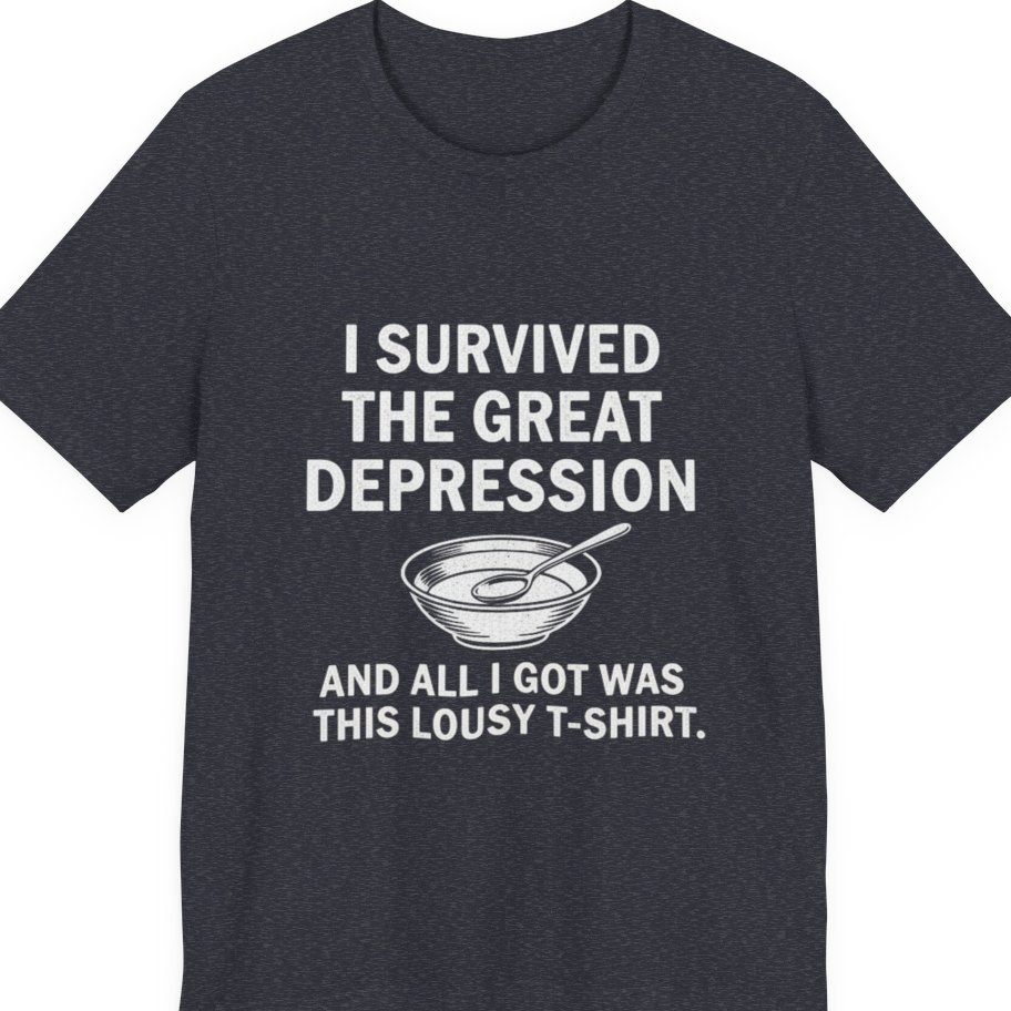 Great Depression Premium Tee - Heather Navy front
