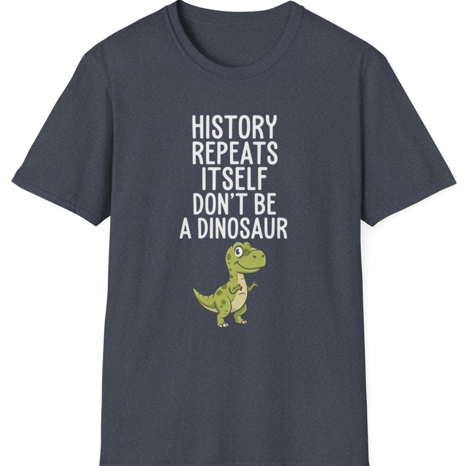 History Repeats Itself T-Shirt - Heather Navy front