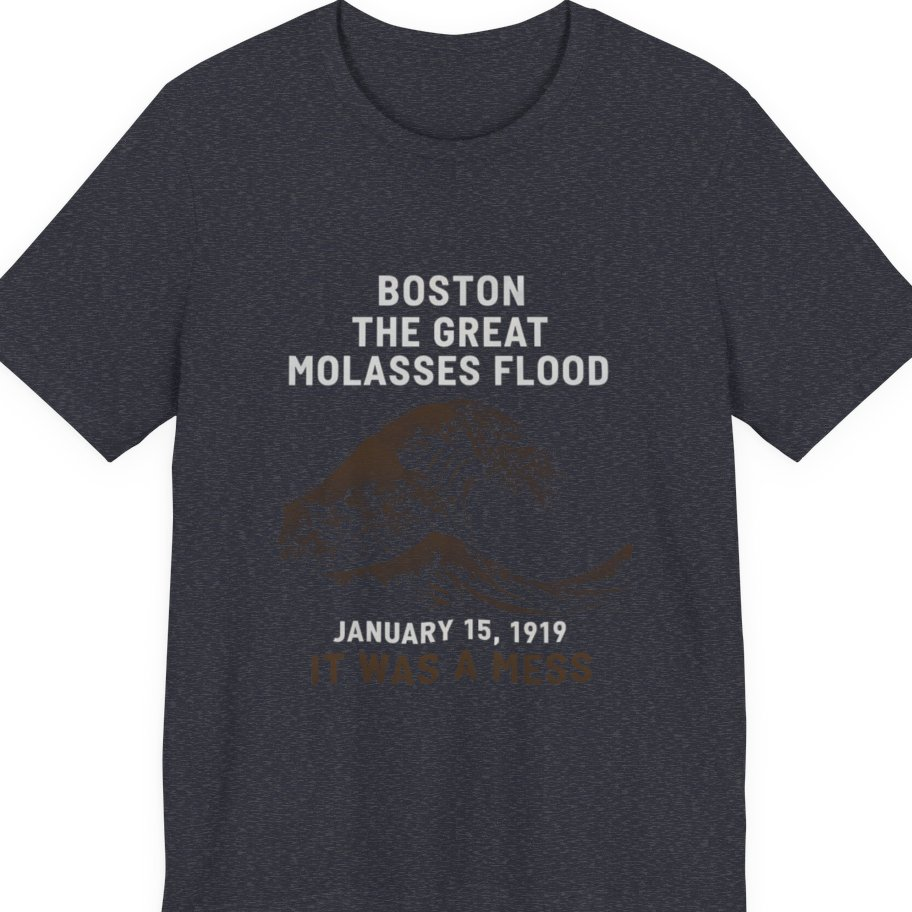 Boston The Great Molasses Flood Premium Tee - Heather Navy front