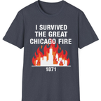 Great Chicago Fire Classic T-Shirt - Heather Navy front