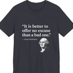 George Washington No Excuse Premium Tee - Heather Navy front