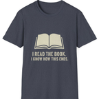 I Read The Book T-Shirt - Heather Navy front