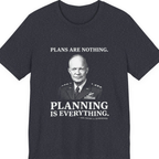 Eisenhower Planning Everything Premium Tee - Heather Navy front