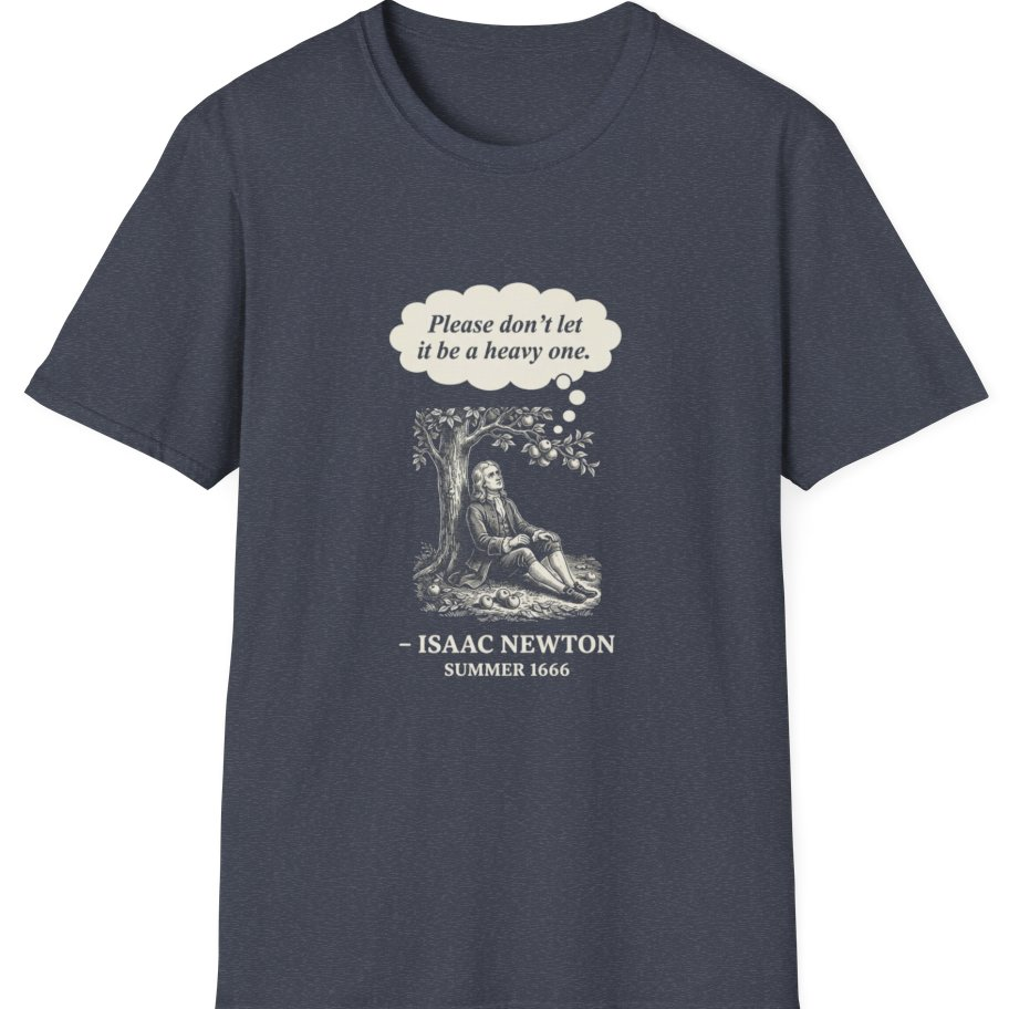 Newton Gravity Anxiety T-Shirt - Heather Navy front