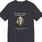 Woodrow Wilson Fourteen Points Procrastination Premium Tee - Heather Navy front