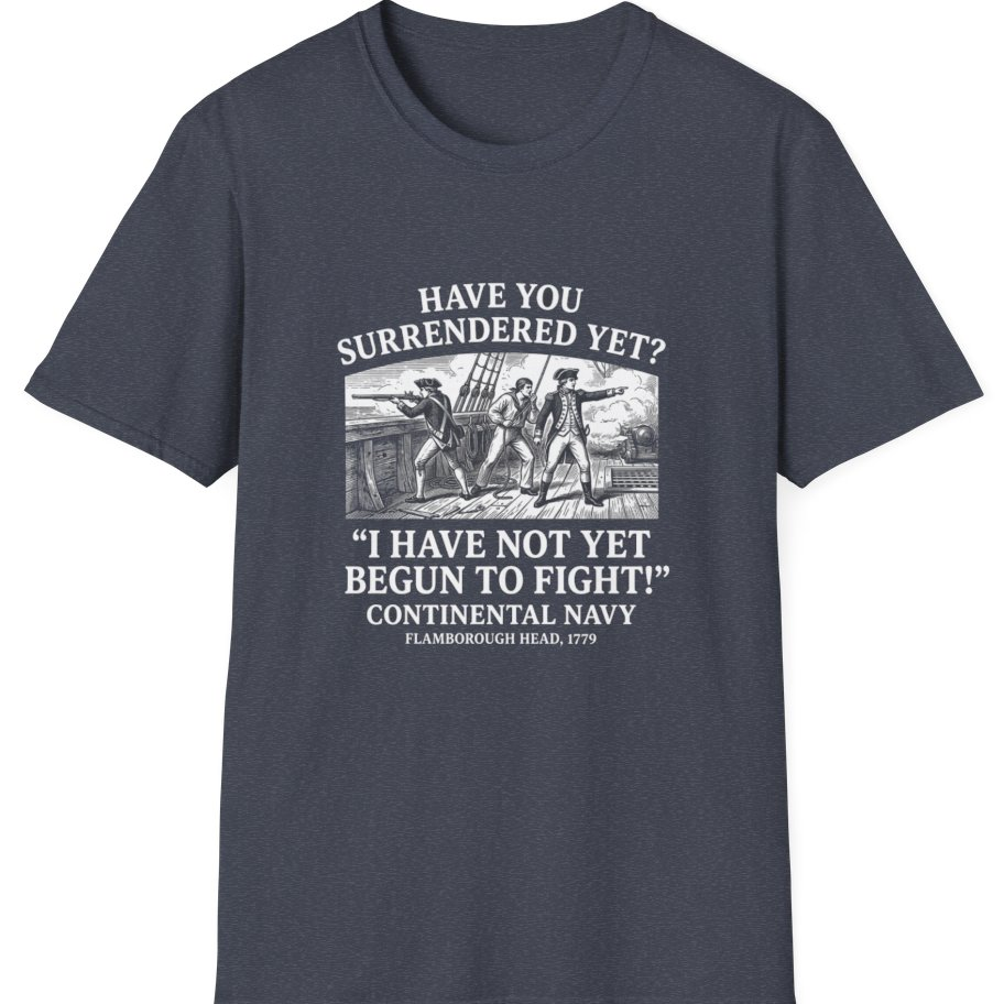 Not Yet Begun To Fight T-Shirt - Heather Navy front