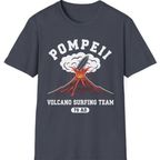 Pompeii Volcano Surfing Team T-Shirt - Heather Navy front