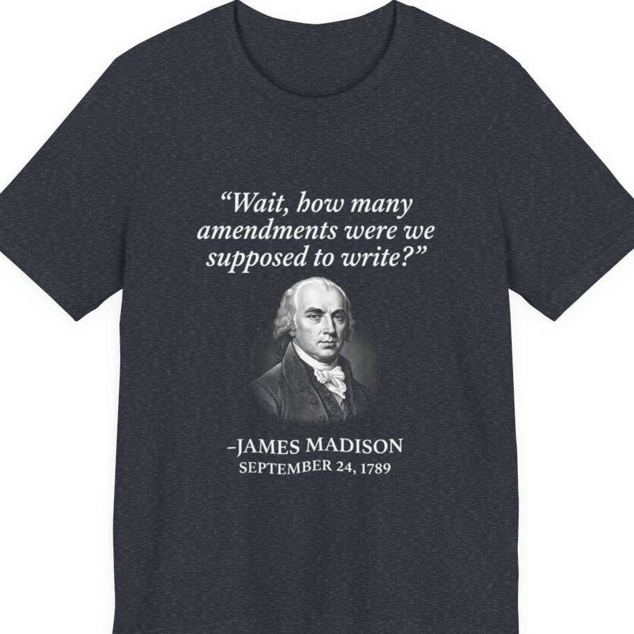 Madison Bill of Rights Deadline Premium Tee - Heather Navy front