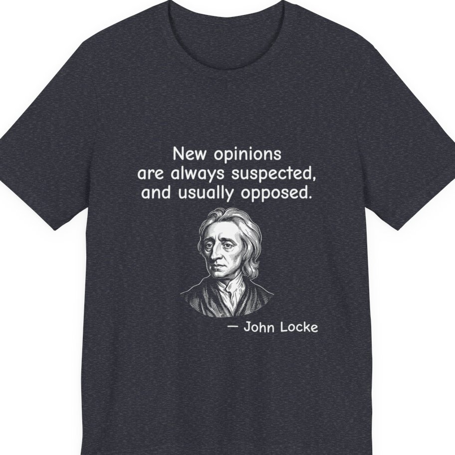 Locke New Opinions Premium Tee - Heather Navy front