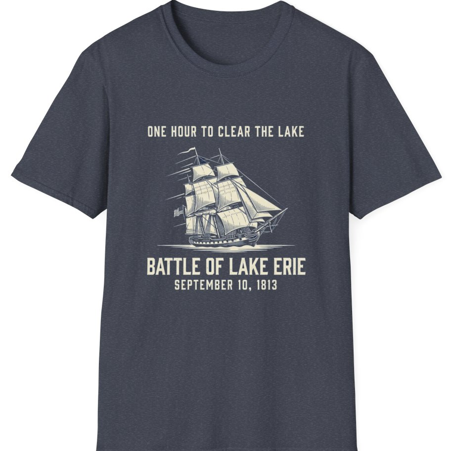 Battle of Lake Erie T-Shirt - Heather Navy front