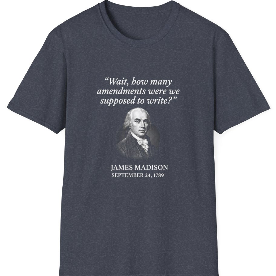 Madison Bill of Rights Deadline T-Shirt - Heather Navy front